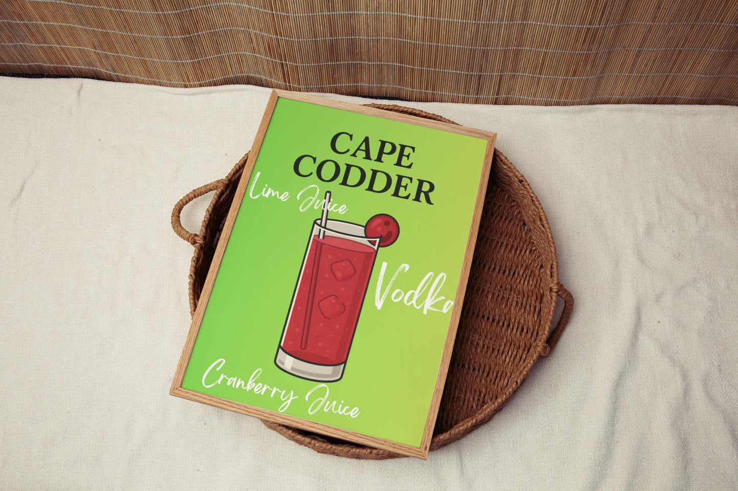 Cape Codder Cocktail Print: Beach House Nautical Wall Art