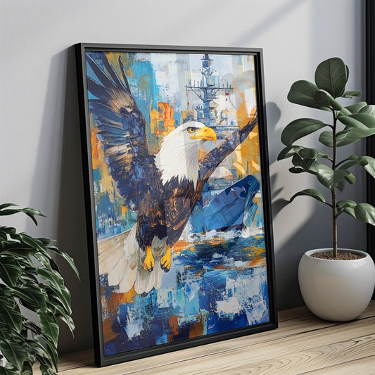 American Eagle Art | Abstract USA Wall Art Patriotic Poster | United States Independence Home Decor