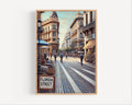 Florida Street Oil Painting Art Print: Buenos Aires Argentina Street Sign Travel Poster