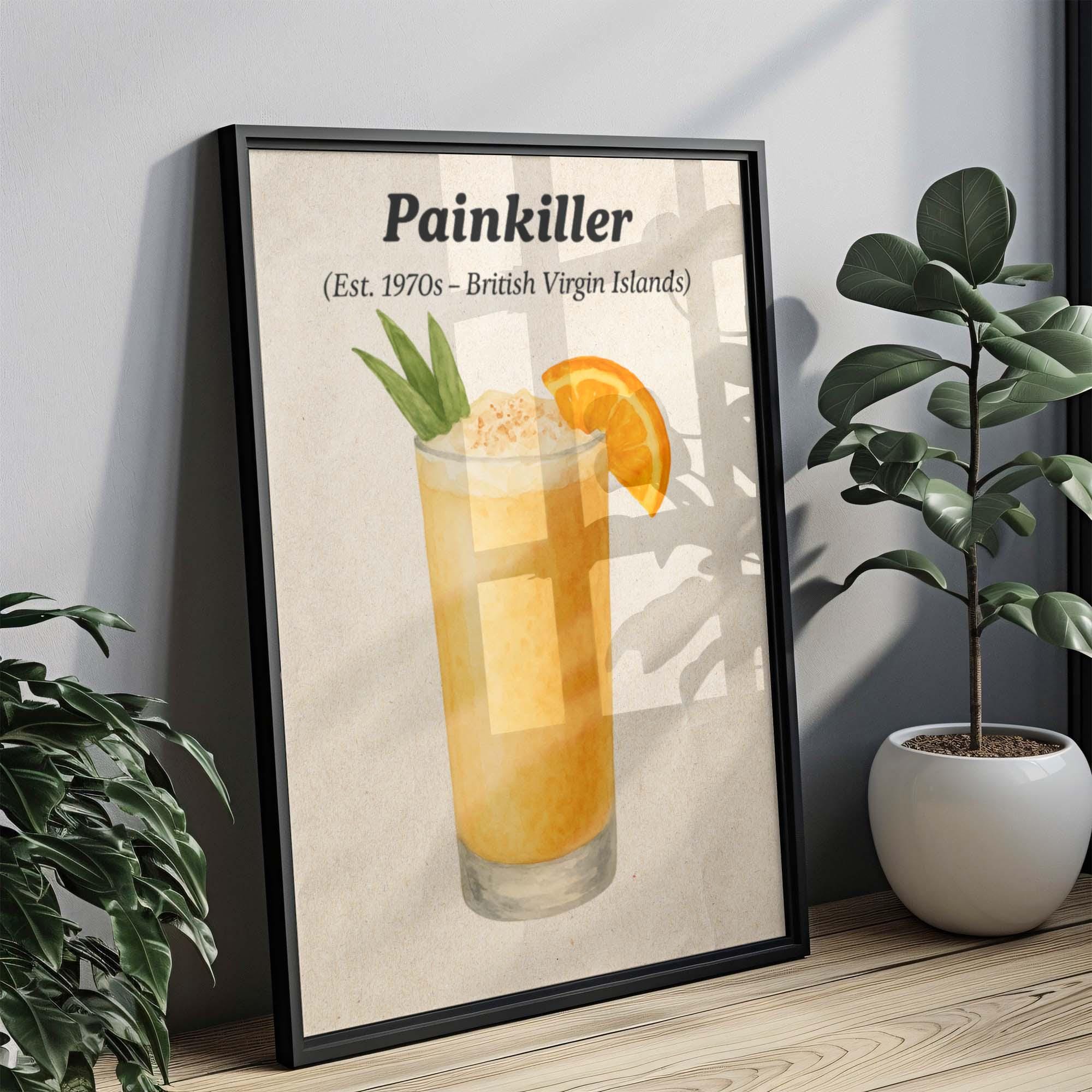 Painkiller Cocktail Poster Minimalist