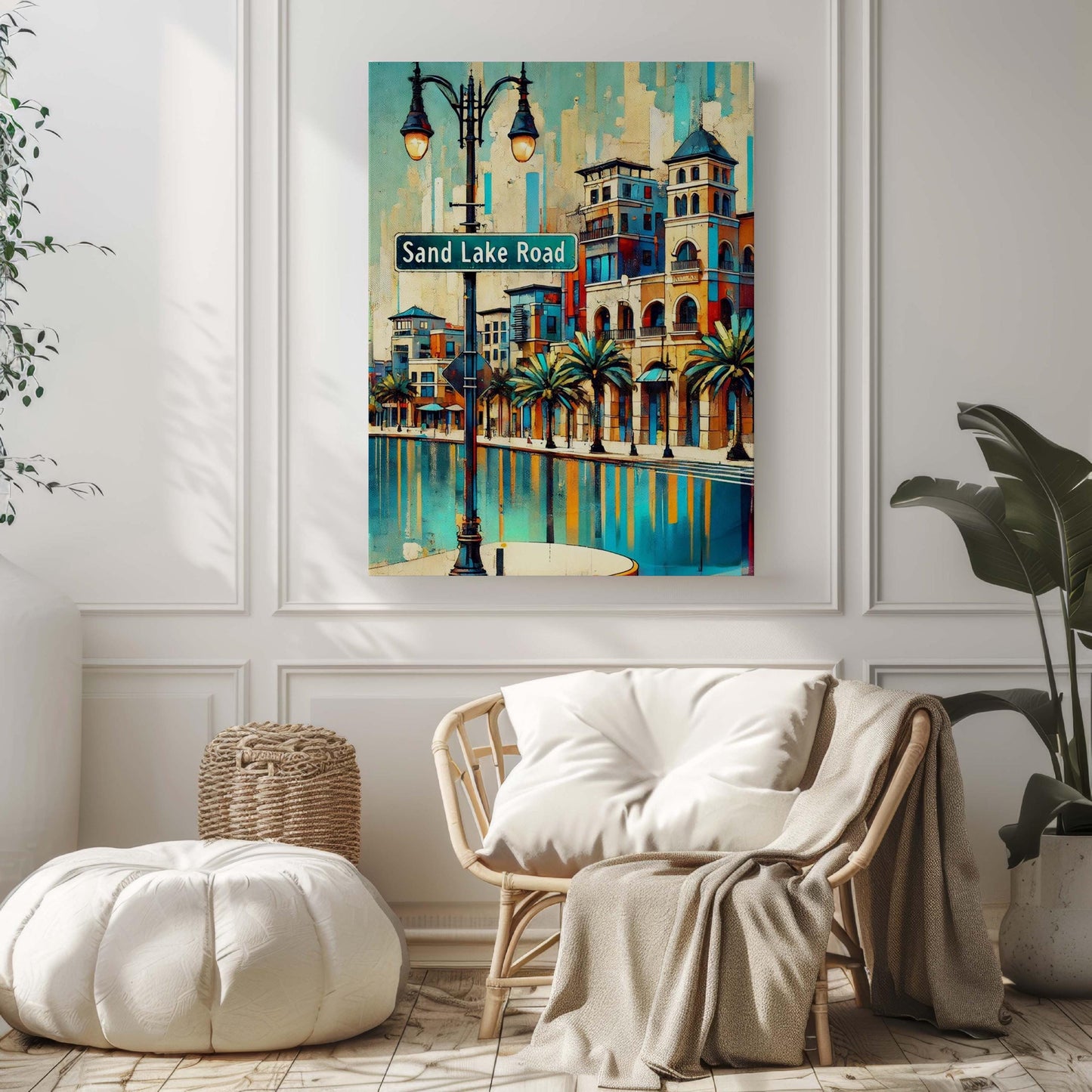 Sand Lake Road Print - Orlando Florida Art, Travel Poster Wall Art, Florida Gift & Housewarming Decor