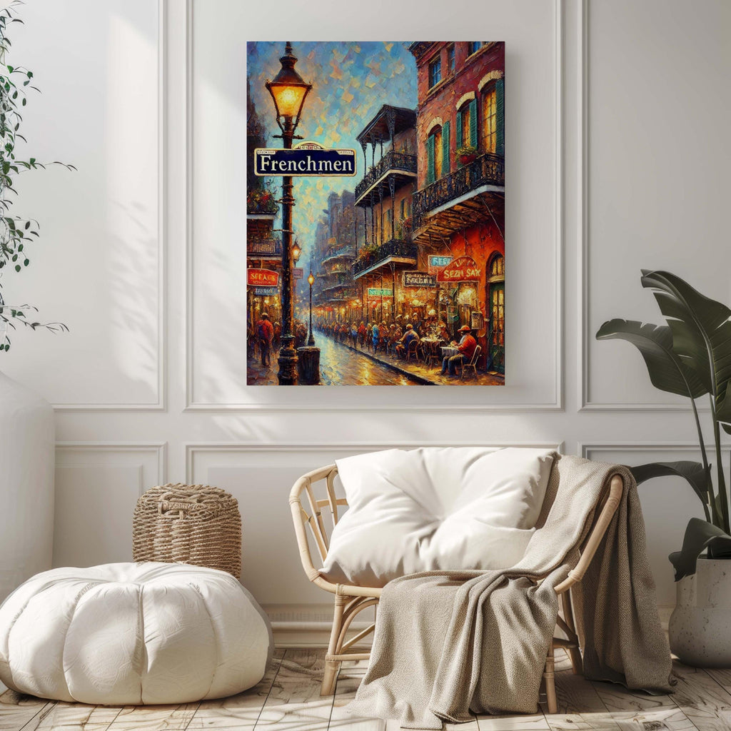 Frenchmen Street Art Print - New Orleans, Louisiana, USA