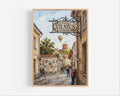Vilnius Street Sign Art Print: Lithuania Capital City Travel Poster