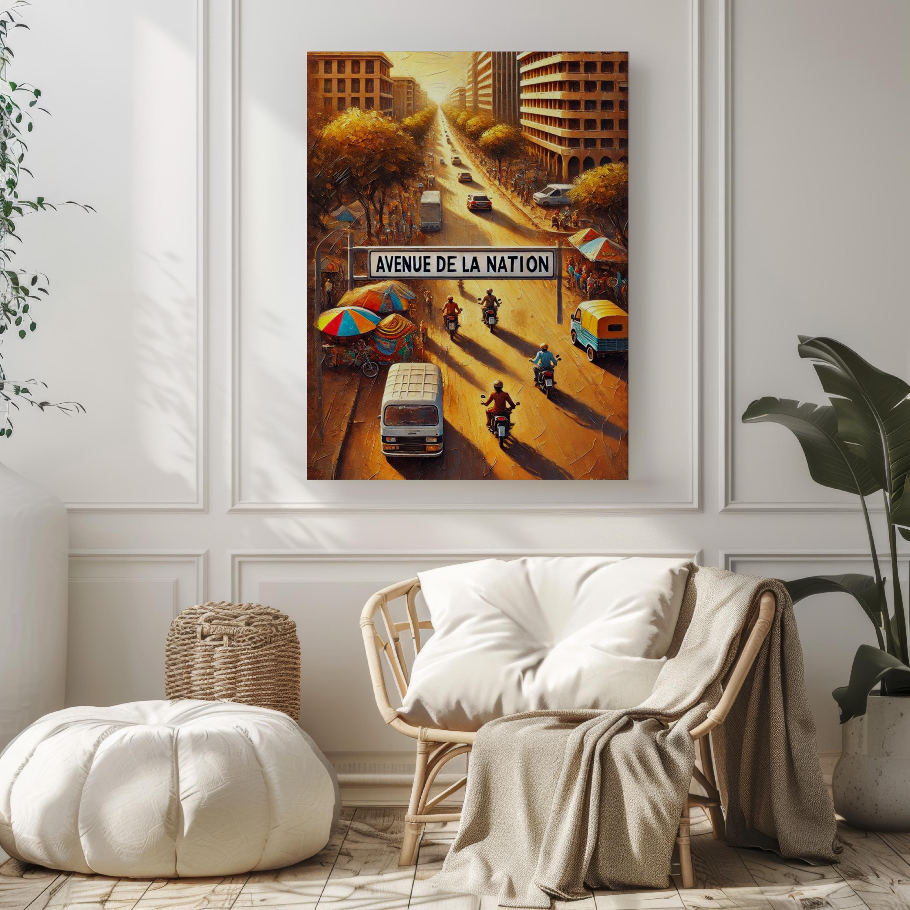 Avenue De La Nation Print - Ouagadougou, Burkina Faso