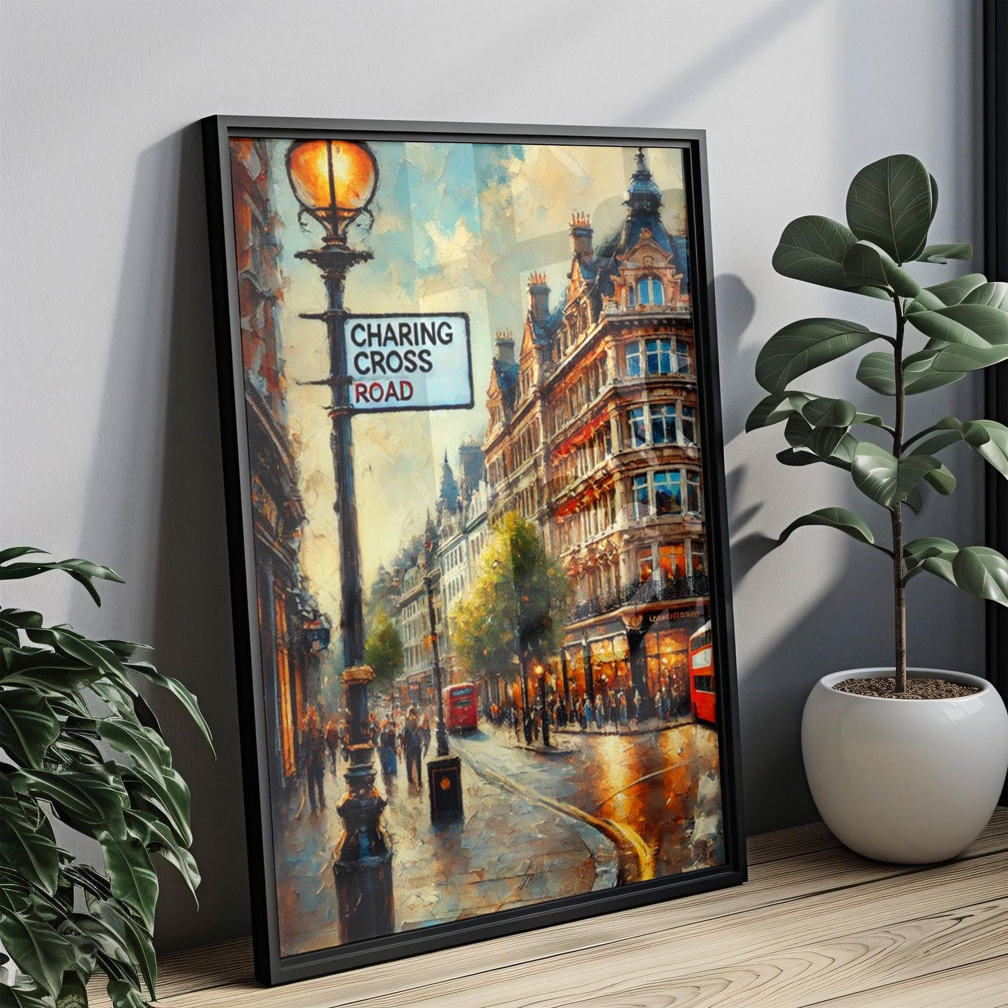 Charing Cross Road Wall Art, London Print, UK Street Sign Decor, Travel Souvenir, Cityscape Poster, Home Wall Decor, Gift for Travel Lovers