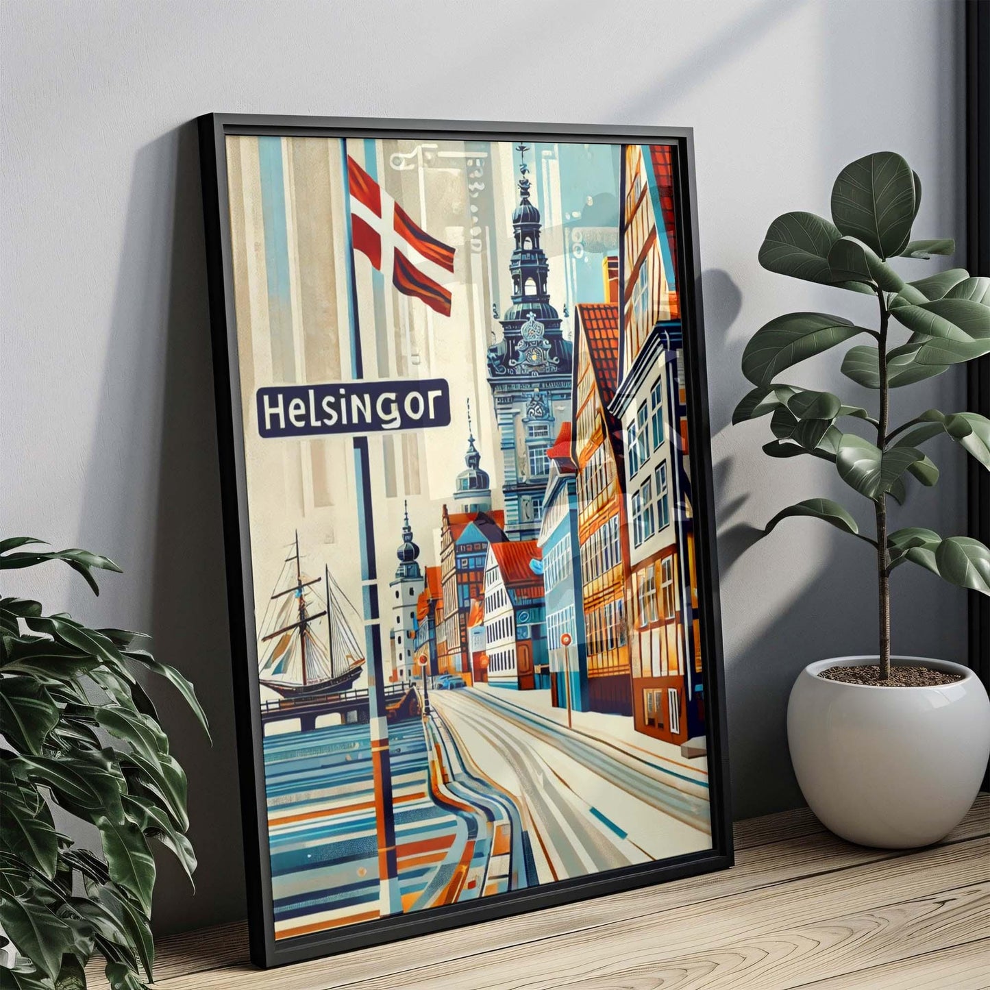Helsingor Art Print - Denmark City Wall Art, Scandinavian Travel Poster, European Home Decor, Housewarming Gift, Helsingor Travel Print