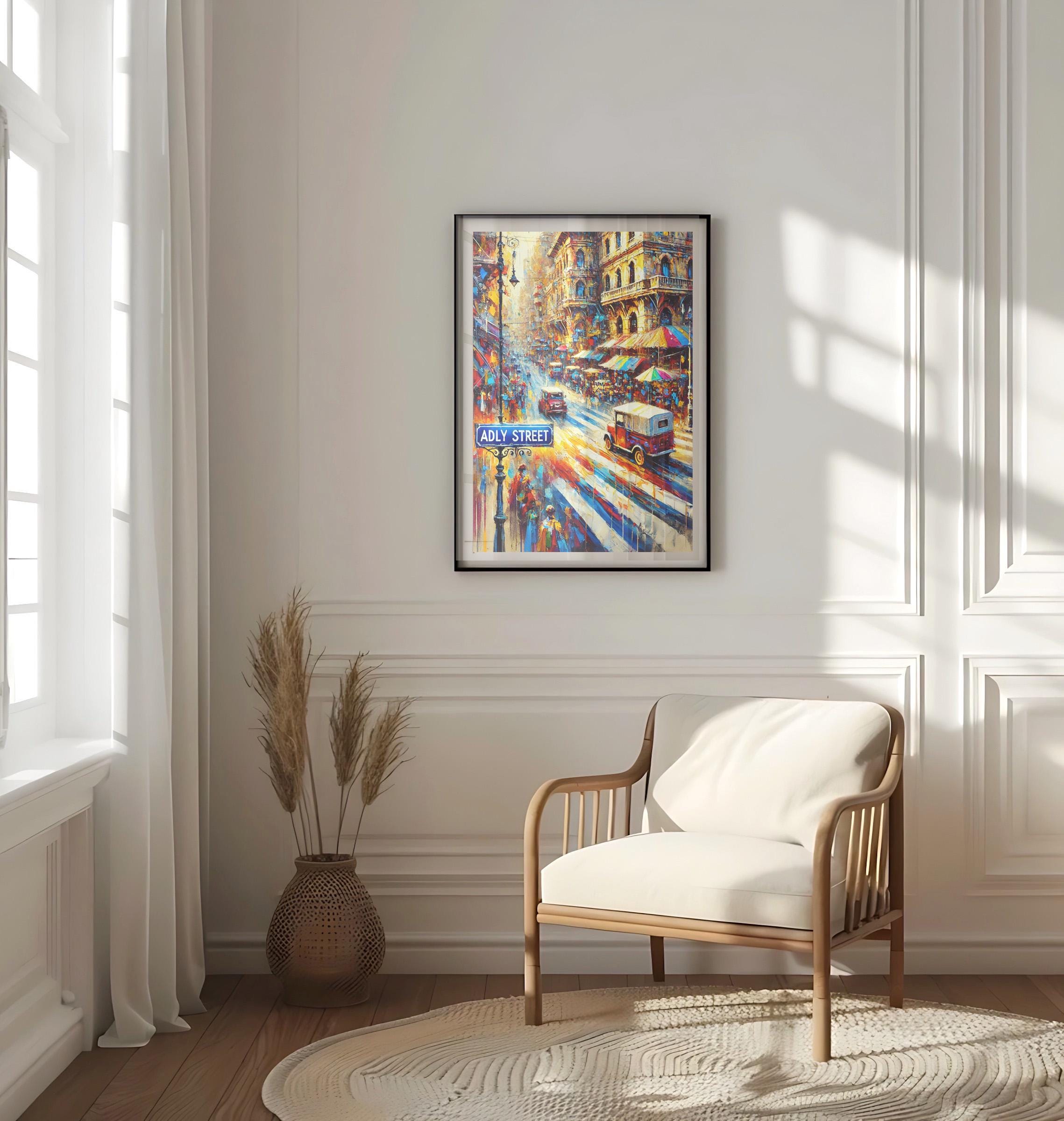 Adly Street Wall Art Cairo Print – Egypt Travel Poster, Adly St Artwork, Housewarming Gift, Egypt Decor, Travel Wall Art, Egypt Art Print