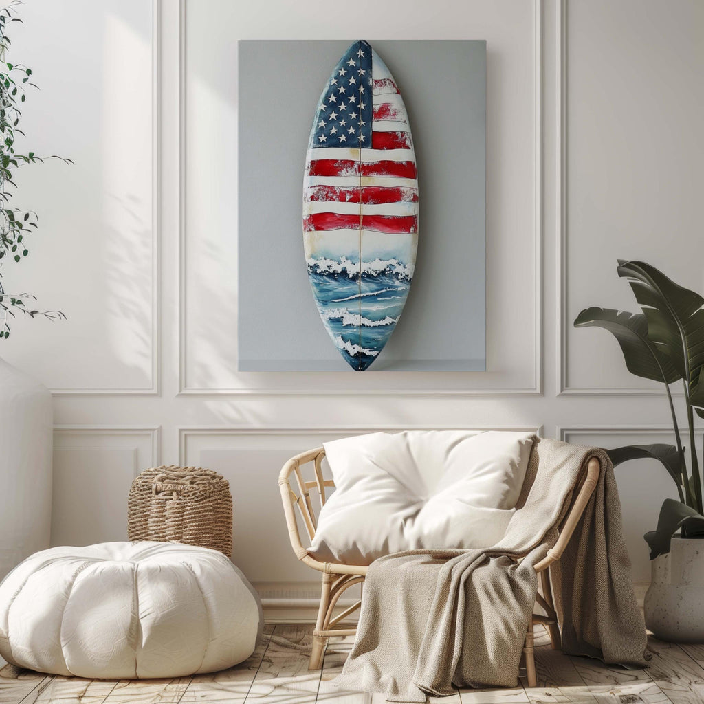 Surfing Artwork Poster Coastal - USA