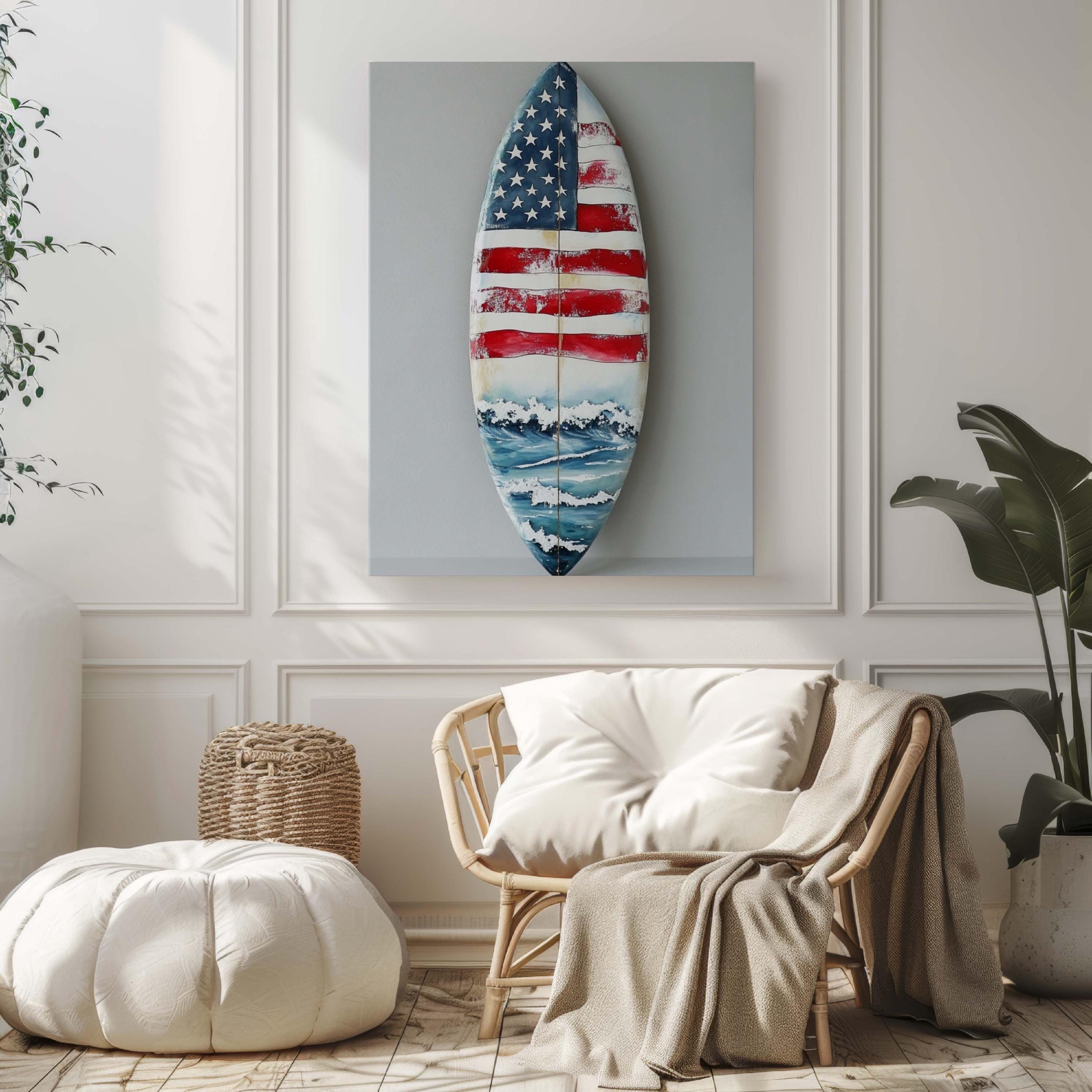 Surfing Artwork Poster Coastal - USA