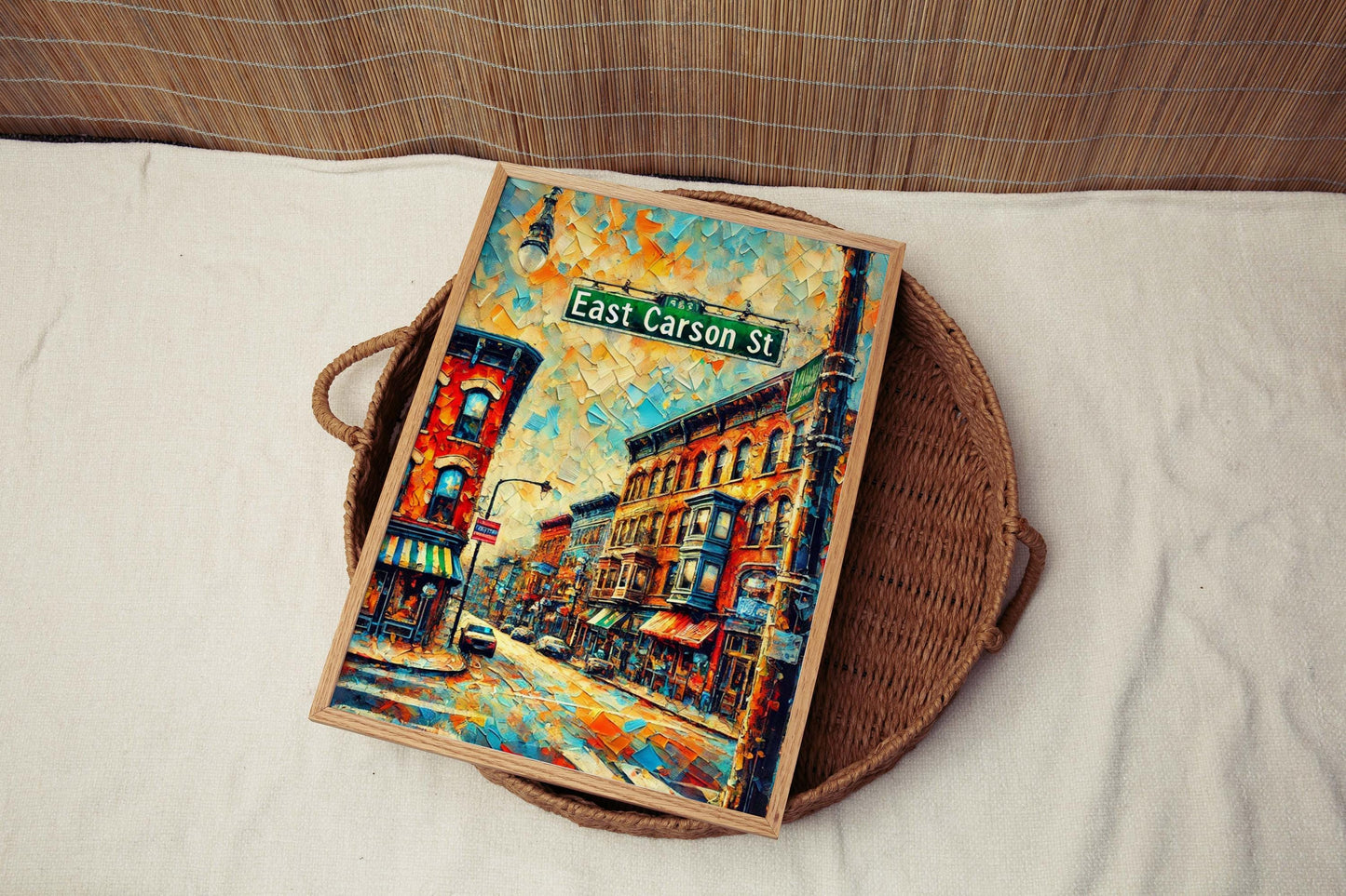 East Carson Street Wall Art - Pittsburgh Print Travel Poster, Housewarming Gift, PA Art, Urban Cityscape Decor