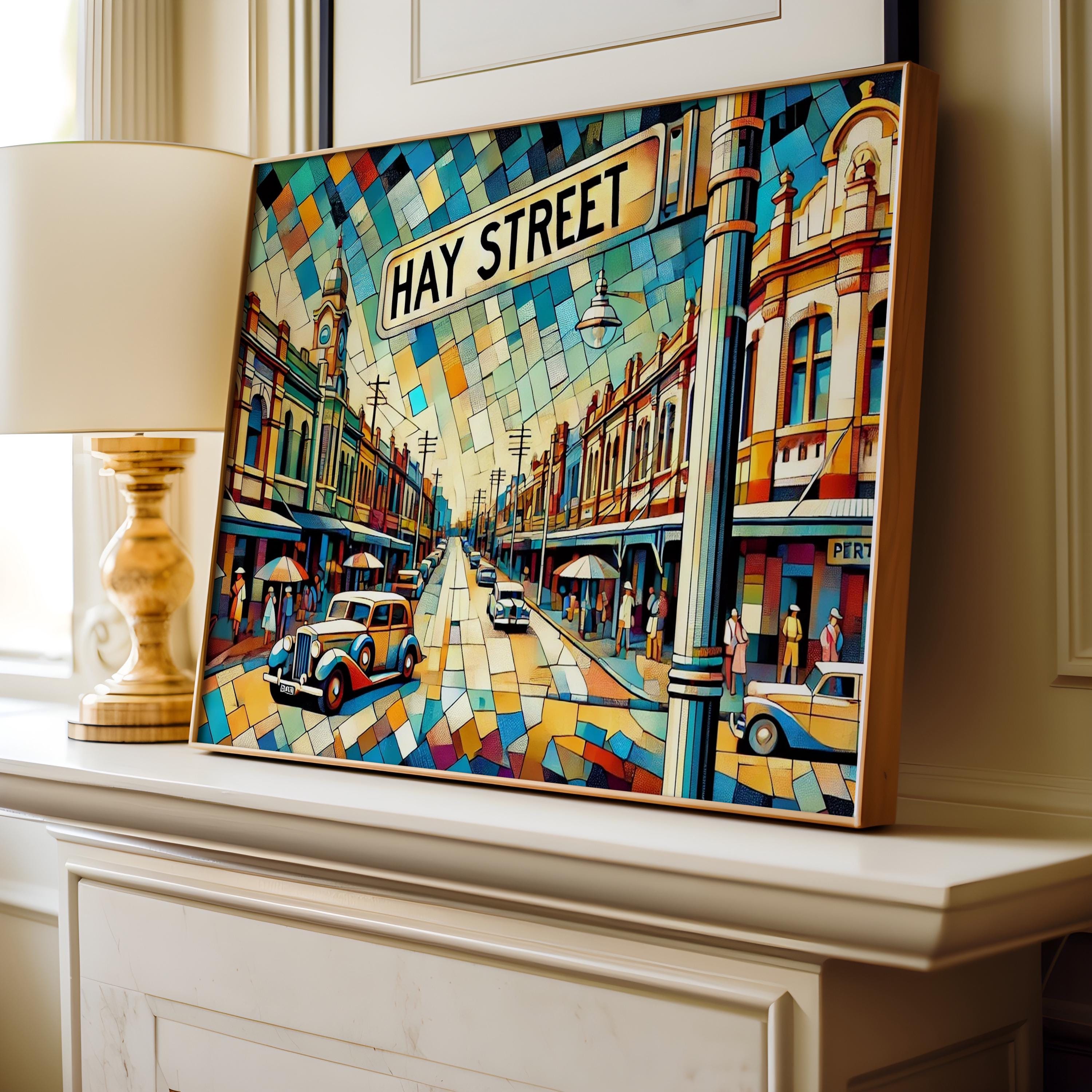 Hay Street Print Perth Wall Art, Western Australia Travel Poster, Australia Home Decor, Housewarming Gift, Hay St Street Art, Travel Print