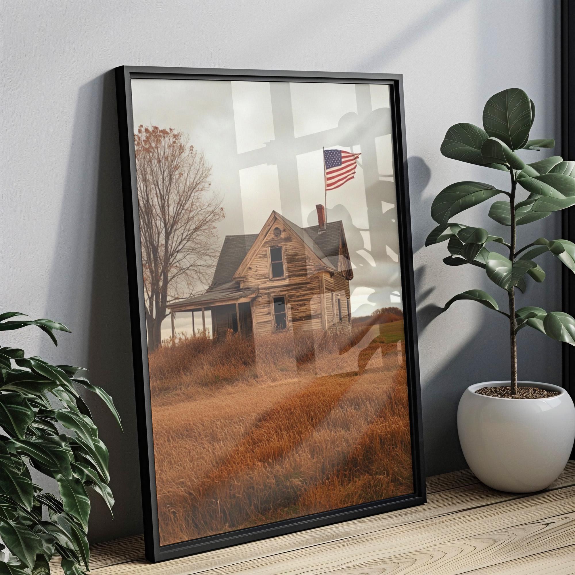 Abstract USA Wall Art Patriotic American Independence Poster United States Home Decor Print