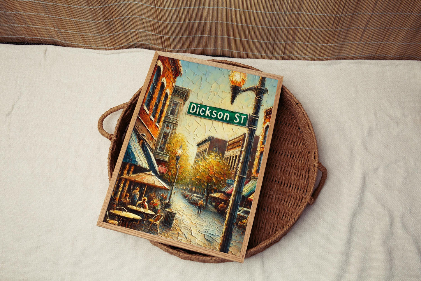 Dickson Street Art Print, Fayetteville Arkansas Travel Poster