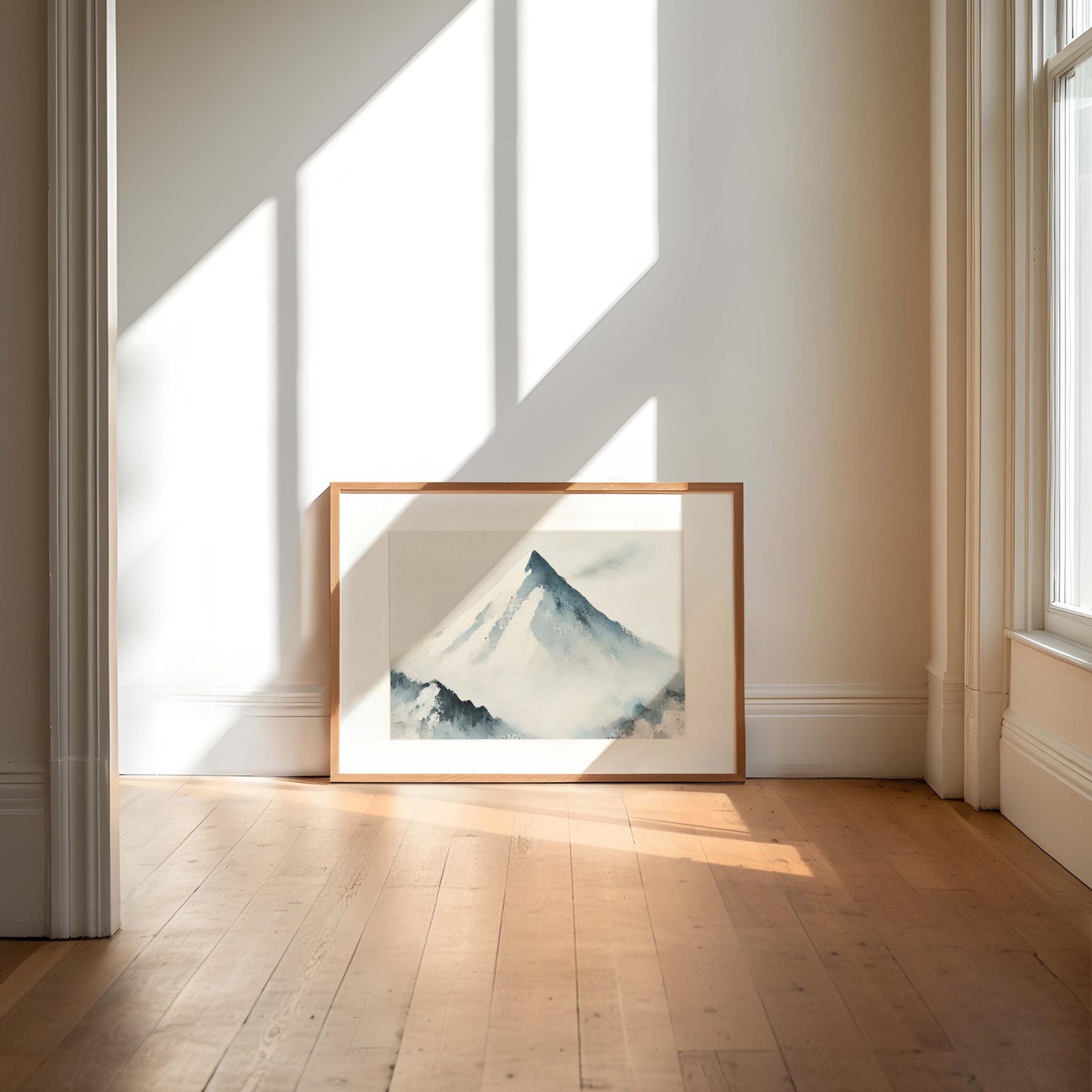 Nature Gift Mountain Wall Art, Snowy Landscape Print, Nature Art for Home Decor, Housewarming & New Home Family Gift