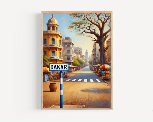 Senegal Dakar Wall Art Print - African Travel Poster, Senegalese Souvenir, Housewarming Gift, Unique Senegal Art Decor