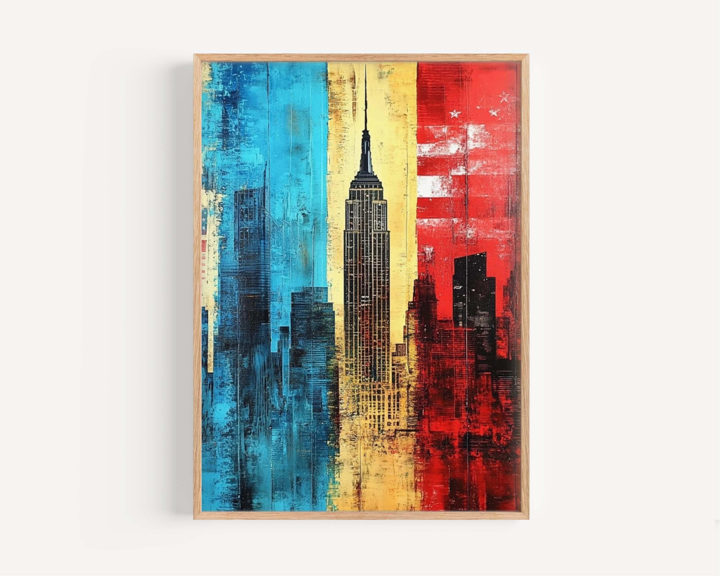 City Skyline Wall Art Patriotic - USA