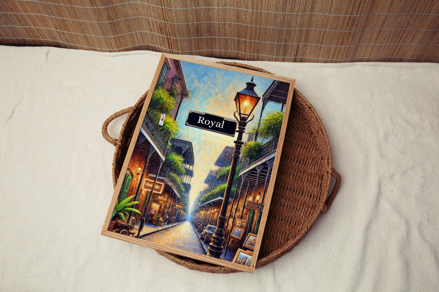 New Orleans Art Royal Street Wall Print – Louisiana Travel Poster, New Orleans Gift, Housewarming Decor, Unique Cityscape Artwork