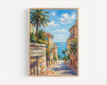 Saint Roman Wall Art Print: Coastal Monaco District Travel Poster