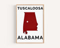 Tuscaloosa Map Print - Tuscaloosa, Alabama, USA