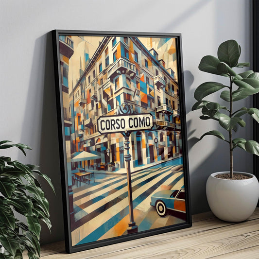 Italy Corso Como Wall Art Print - Milan Travel Poster, Italian Artwork, Housewarming Gift, Italy Travel Decor
