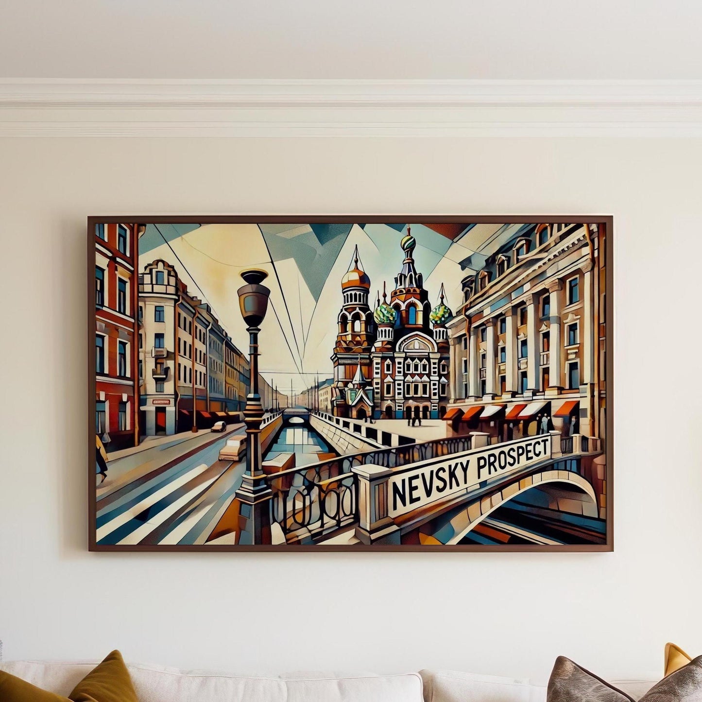 Nevsky Prospect Wall Art Print - Saint Petersburg Travel Poster, Russia Gift & Housewarming Decor