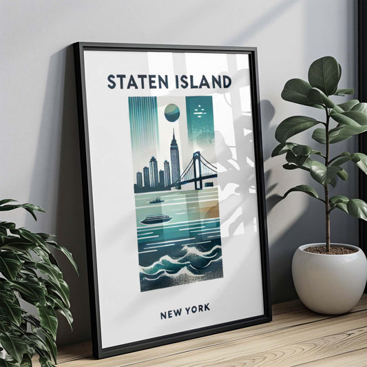 Staten Island Print: New York City Wall Art, Travel Decor, Housewarming & College Gift, Unique Home Decoration