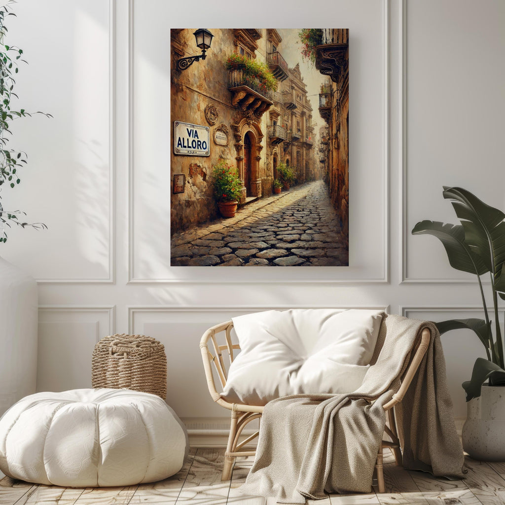 Via Alloro Travel Print - Palermo, Italy
