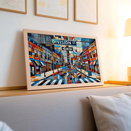 Division St Print Nashville Wall Art Travel Poster Tennessee Gift Housewarming Decor Division Street Art