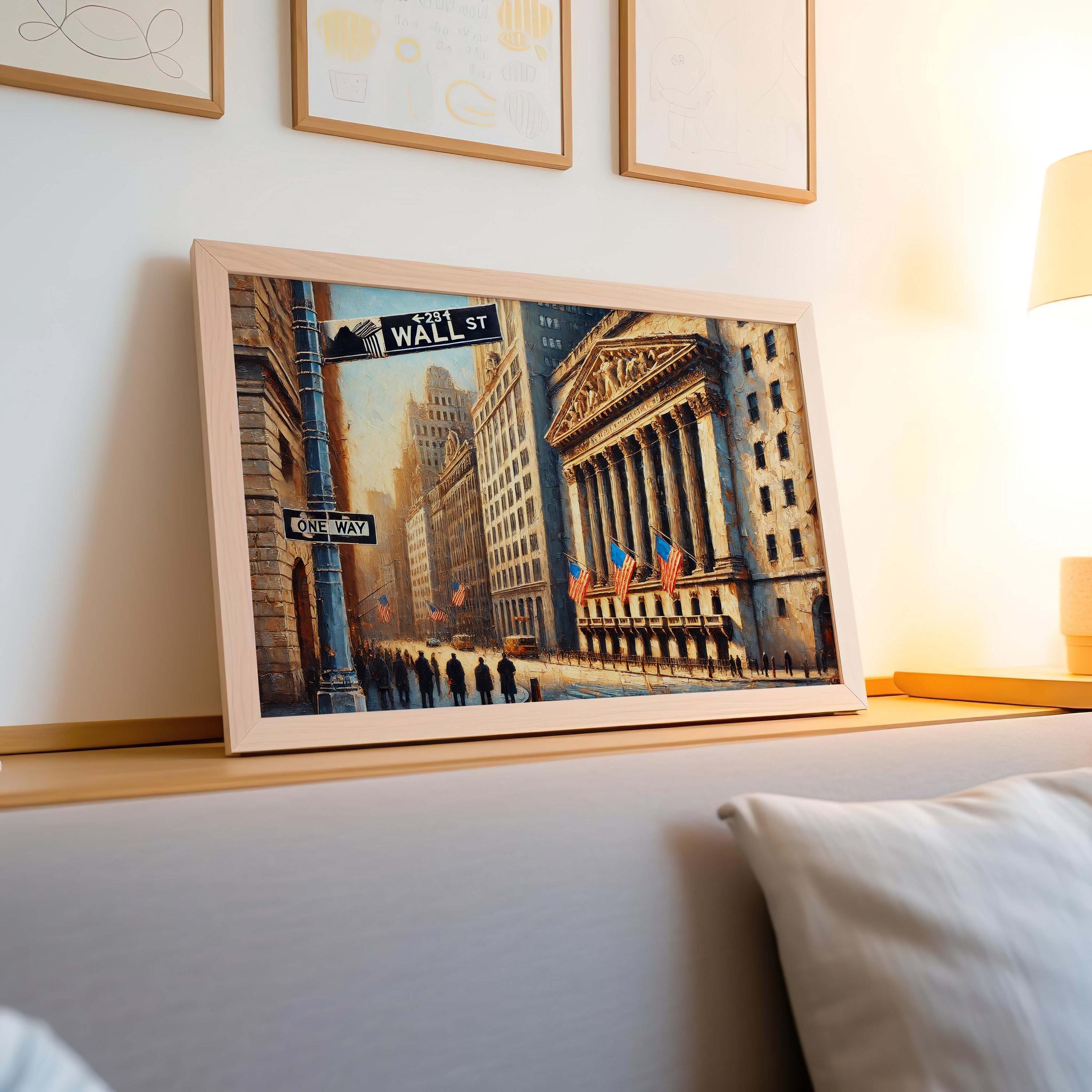 Wall Street Print Modern - Manhattan, New York, USA
