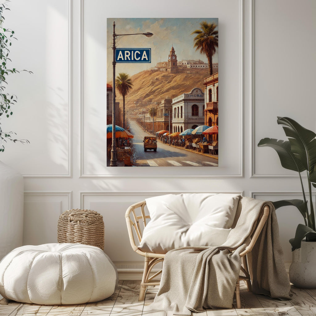 Chile Wall Art Arica Print Travel Poster South American Gift Housewarming Decor Chile Souvenir Map Artwork