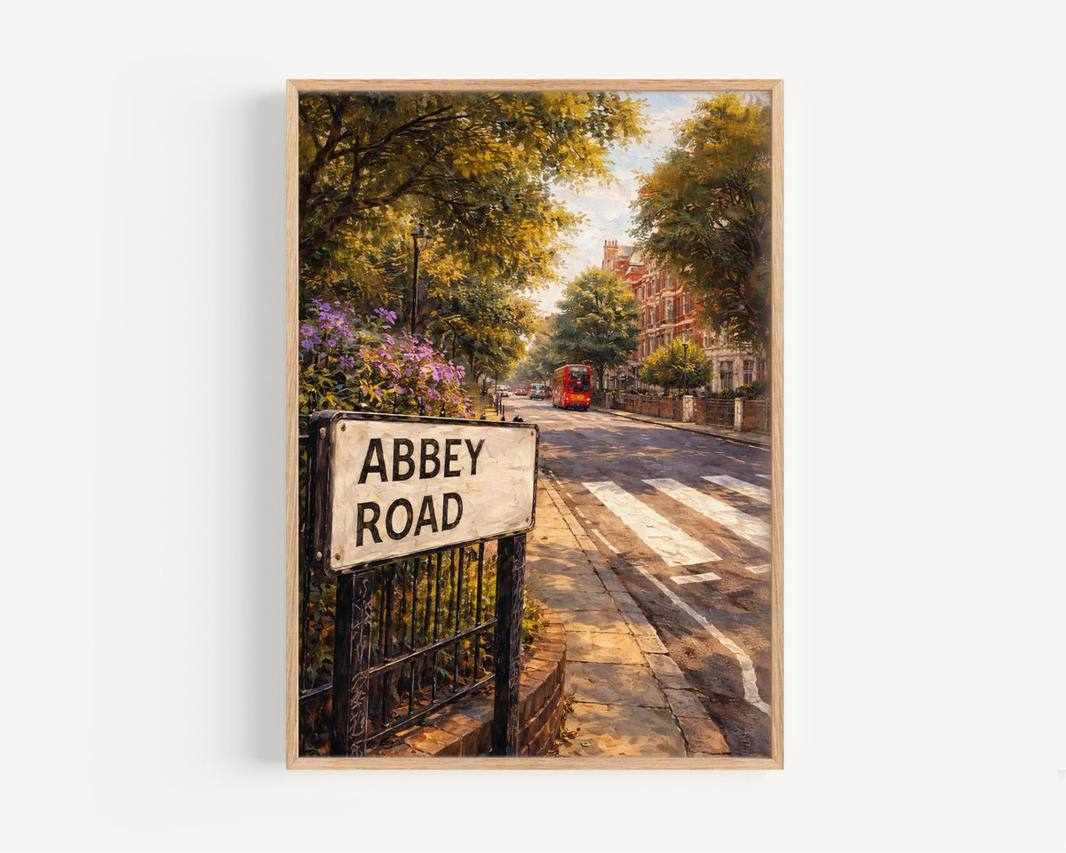Abbey Road Cubism Art Print: London Crossing Travel Poster