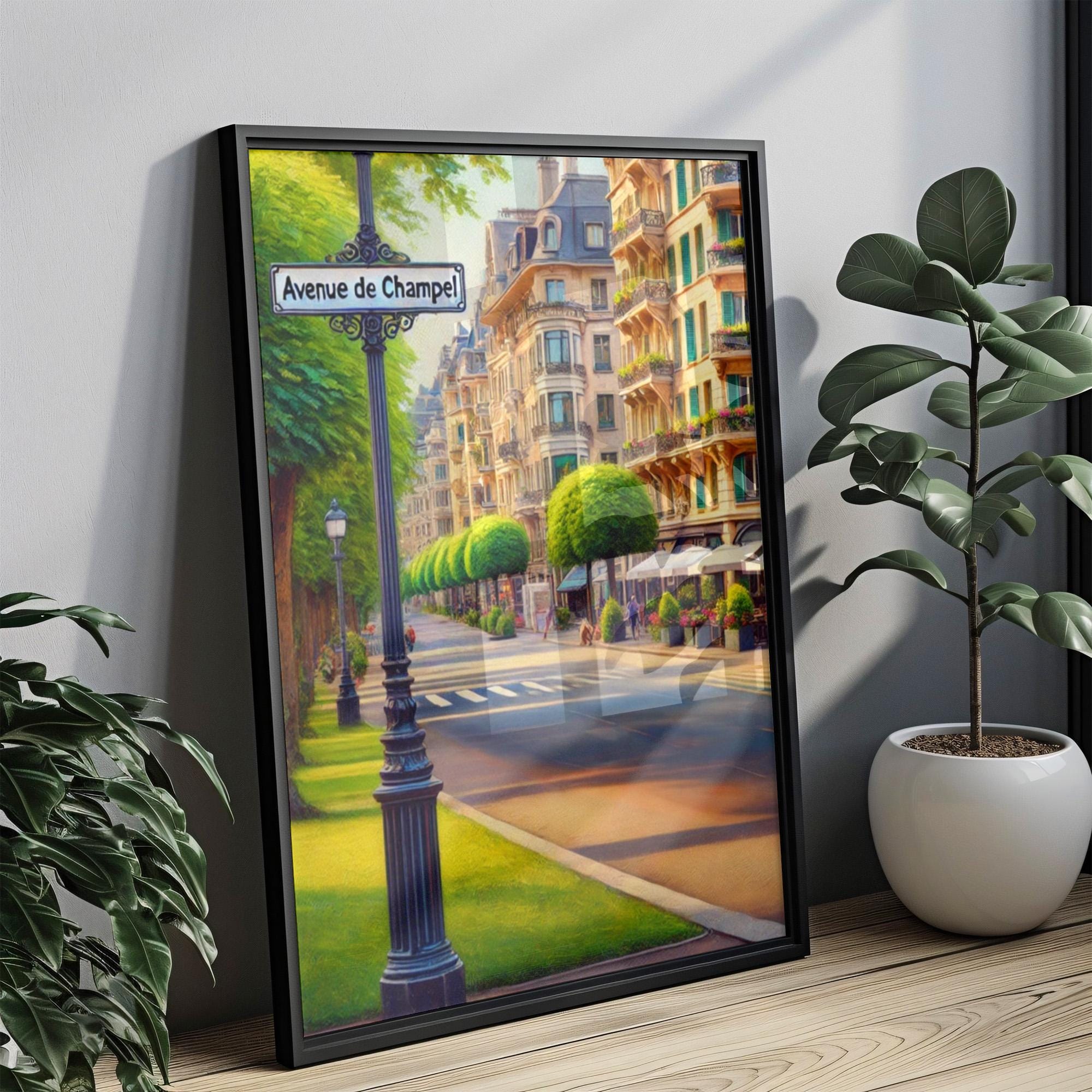 Avenue De Champel Print - Geneva, Switzerland