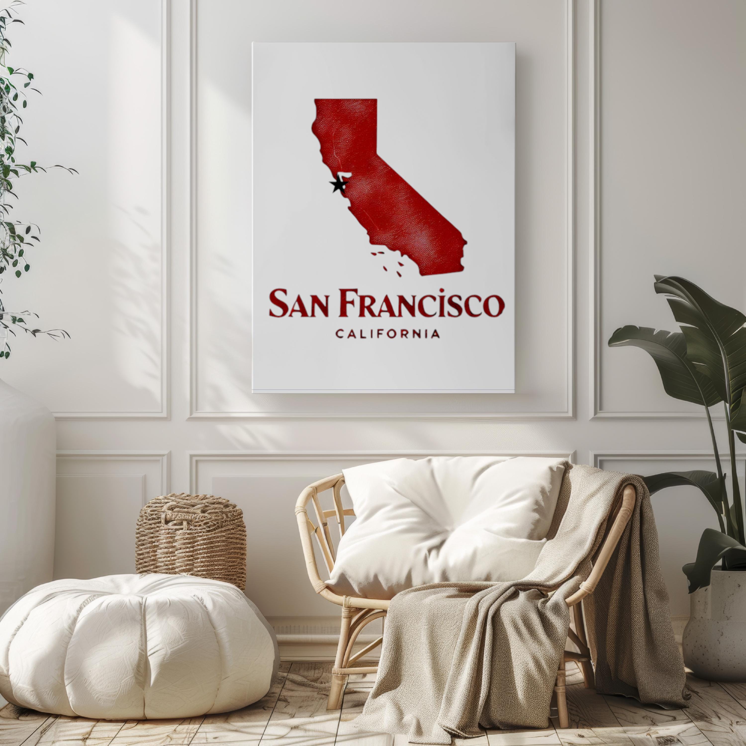 San Francisco Wall Art Print - California Travel Decor, Housewarming & College Gift, Modern San Francisco Cityscape Home Art
