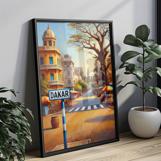 Senegal Dakar Wall Art Print - African Travel Poster, Senegalese Souvenir, Housewarming Gift, Unique Senegal Art Decor
