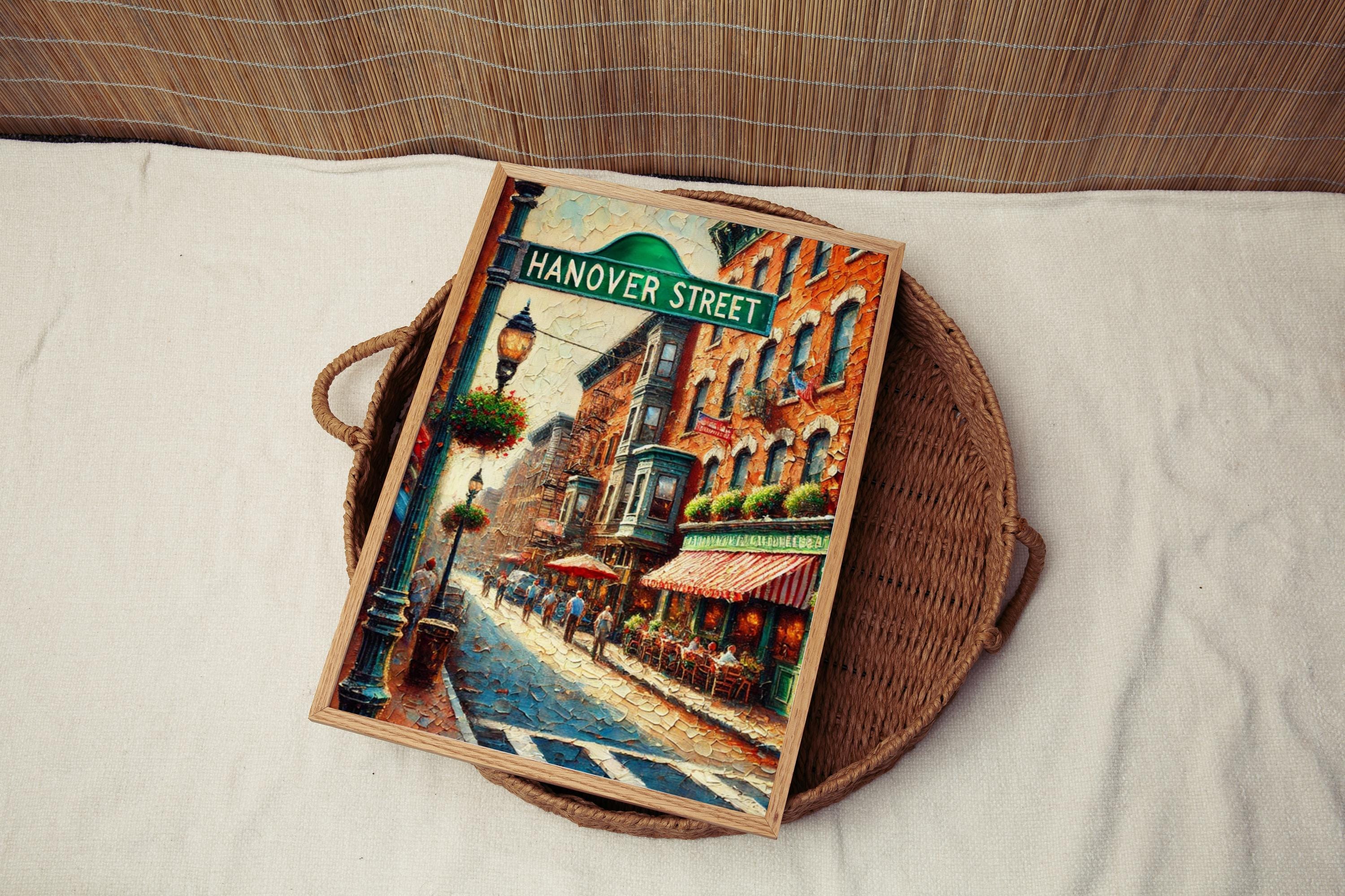 Hanover Street Print - Boston, Massachusetts, USA