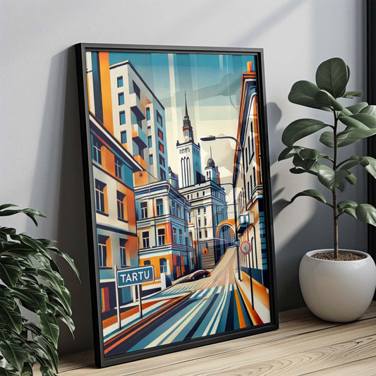 Tartu Art Wall Print - Estonia City Travel Poster, European Artwork, Housewarming Gift, Tartu Wall Decor, Modern Home Art