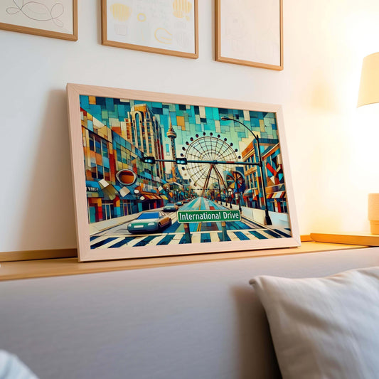 International Drive Wall Art - Orlando Travel Print & Poster, FL Art Gift, Housewarming Decor, Unique Orlando Souvenir