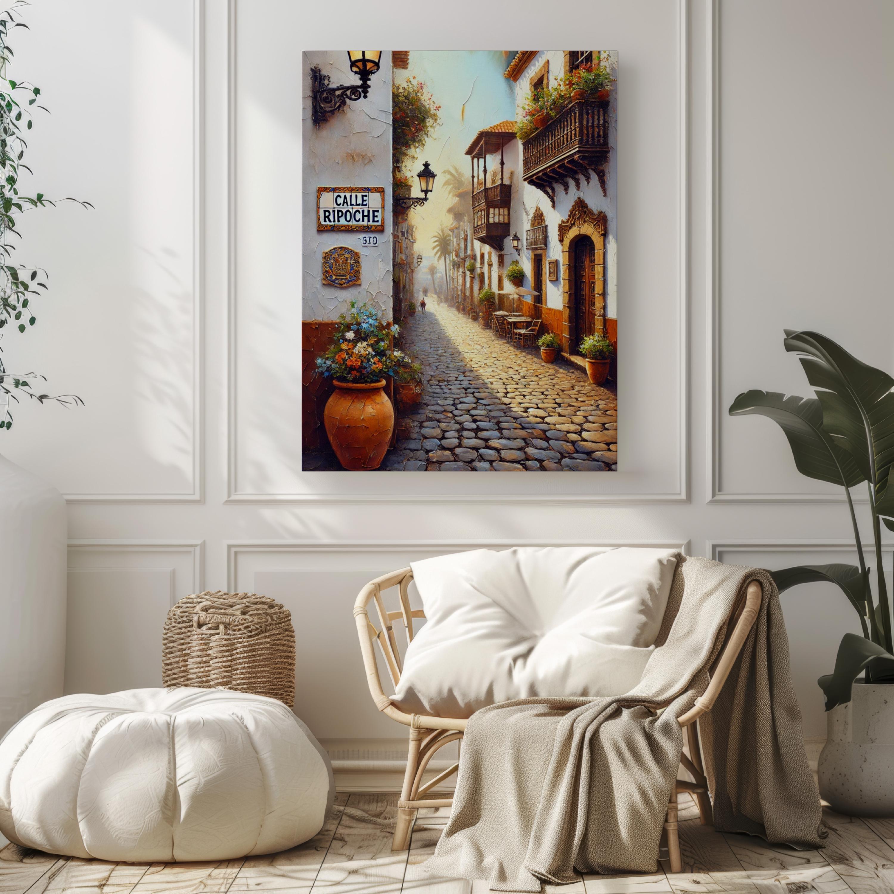 Calle Ripoche Street Sign Print: Las Palmas Canary Islands Travel Poster