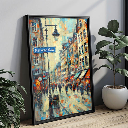 Markens Gate Wall Art, Kristiansand Print, Norway Art, “City” Gift, Travel Souvenir, Travel Poster, “State” Art, PERSONALIZED GIFT