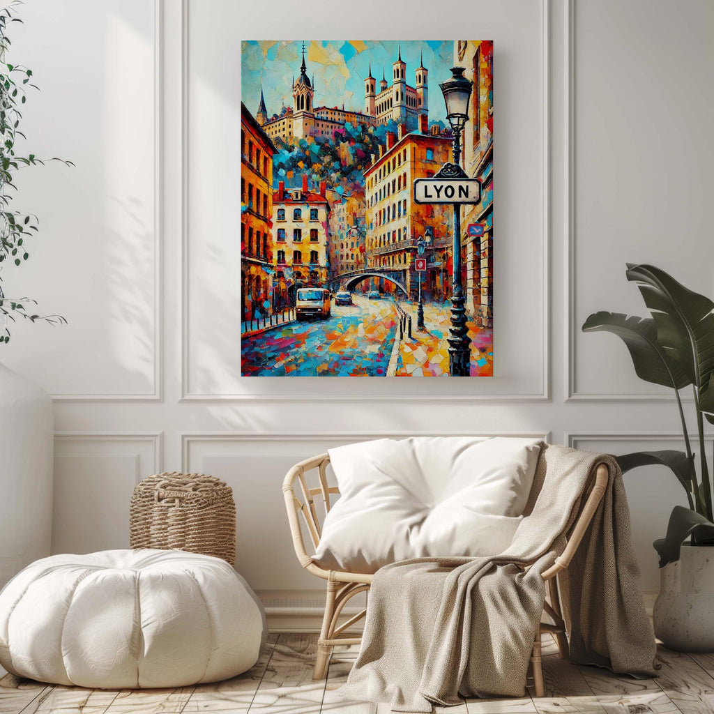 Lyon Cityscape Poster - Lyon, France