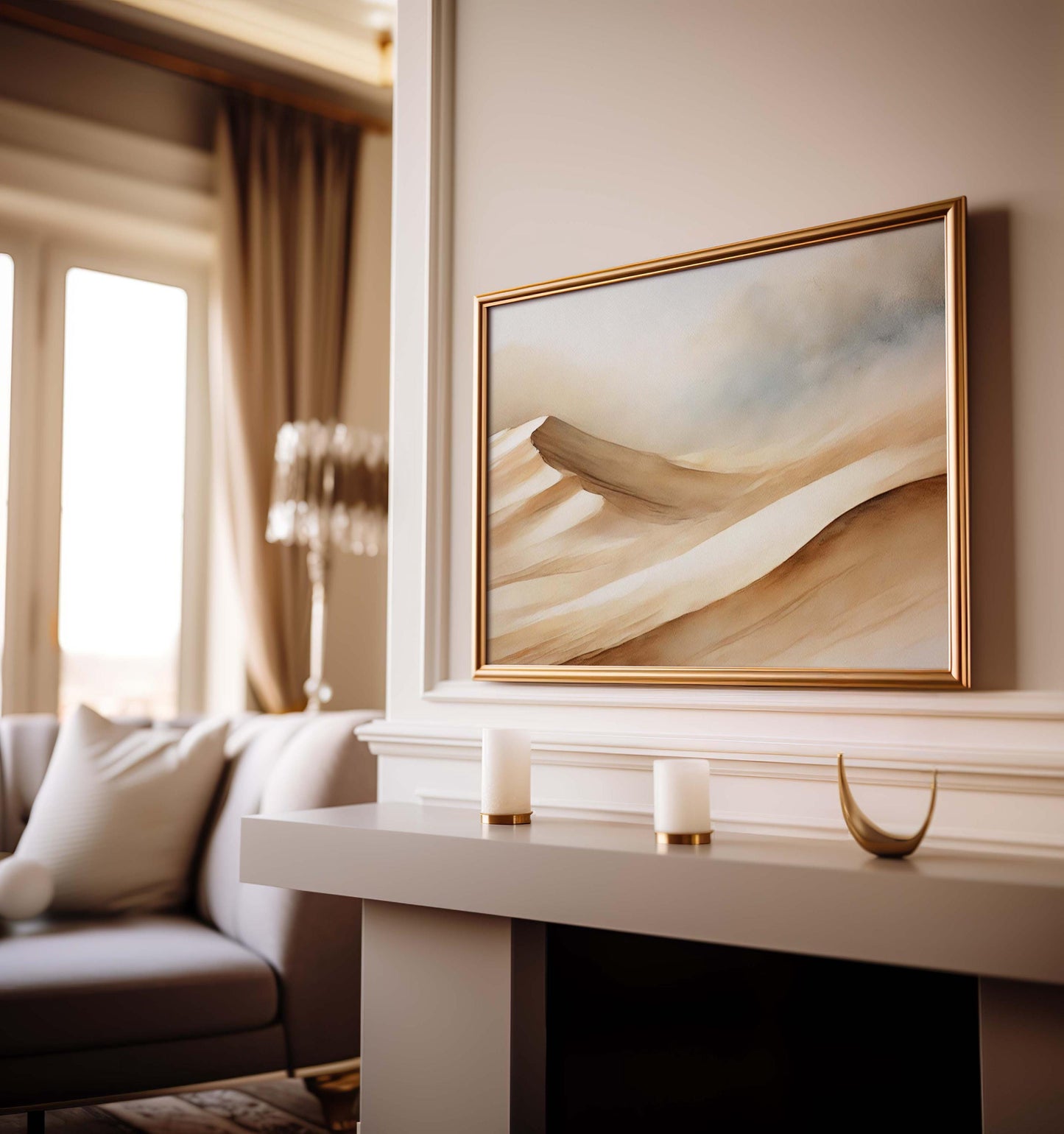 Nature Gift Dunes Wall Art Print - Sand Desert Home Decor, New Housewarming & Family Art Decoration