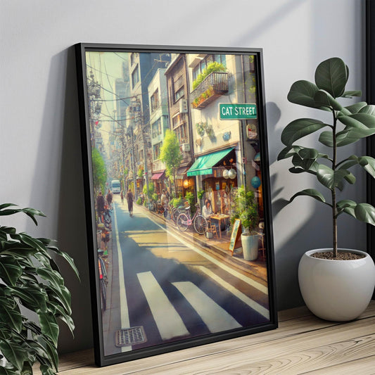 Cat Street, Tokyo Art Print: Harajuku Japan Travel Poster