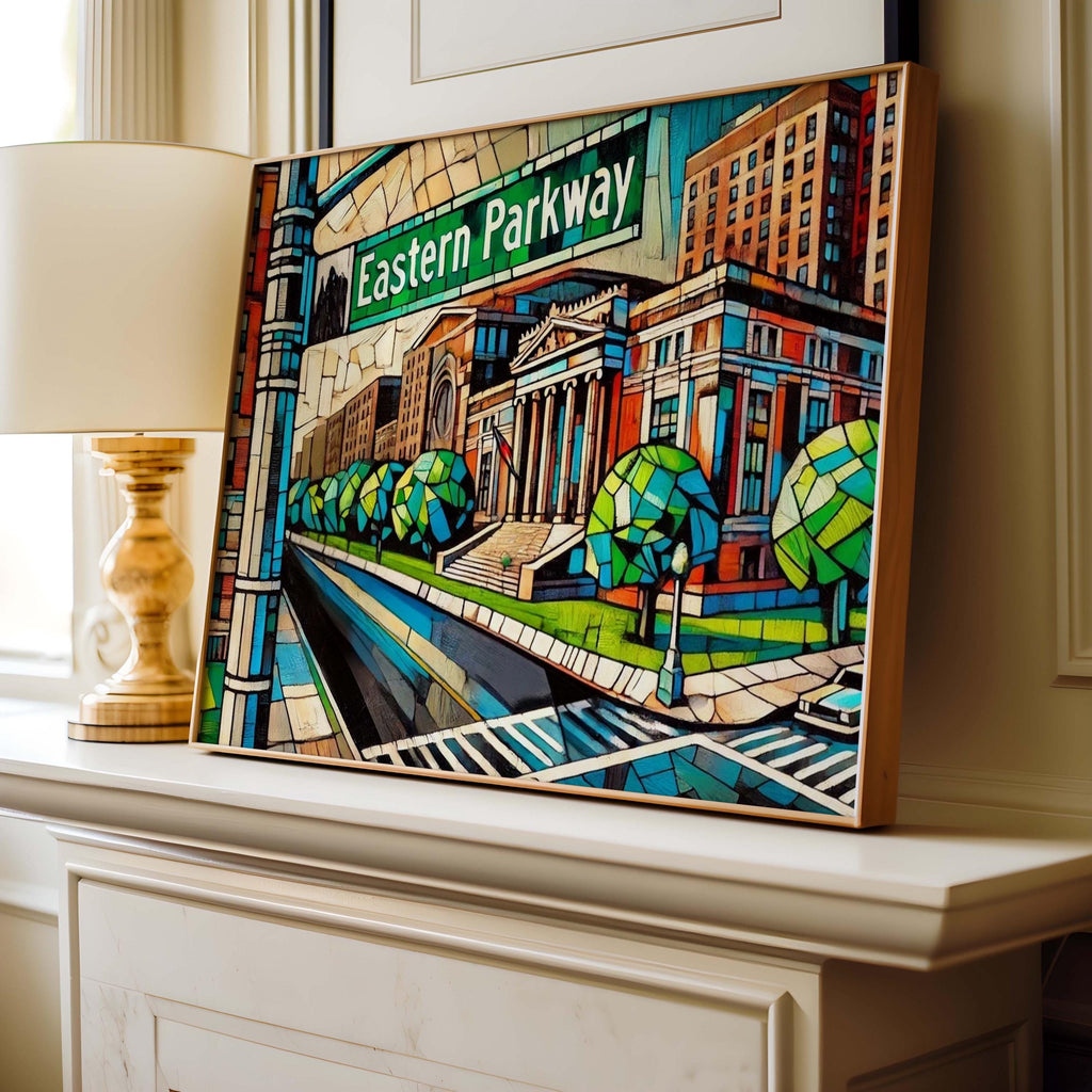 Eastern Parkway Modern Wall Art - Brooklyn, New York, USA