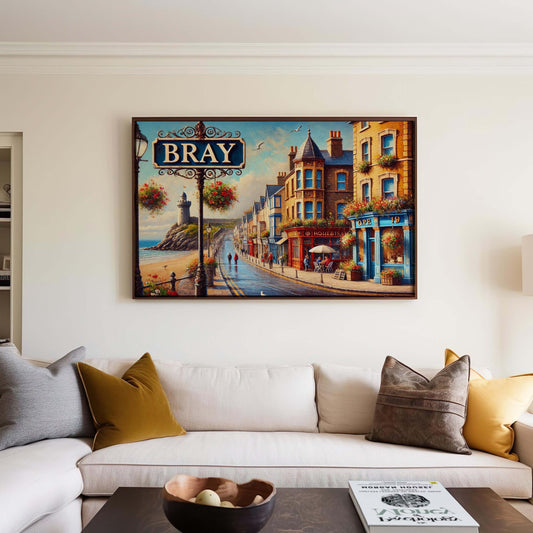 Bray Art Print - Ireland City Travel Poster, European Wall Art, Housewarming Gift, Bray Ireland Artwork, Coastal Home Decor, Travel Gift