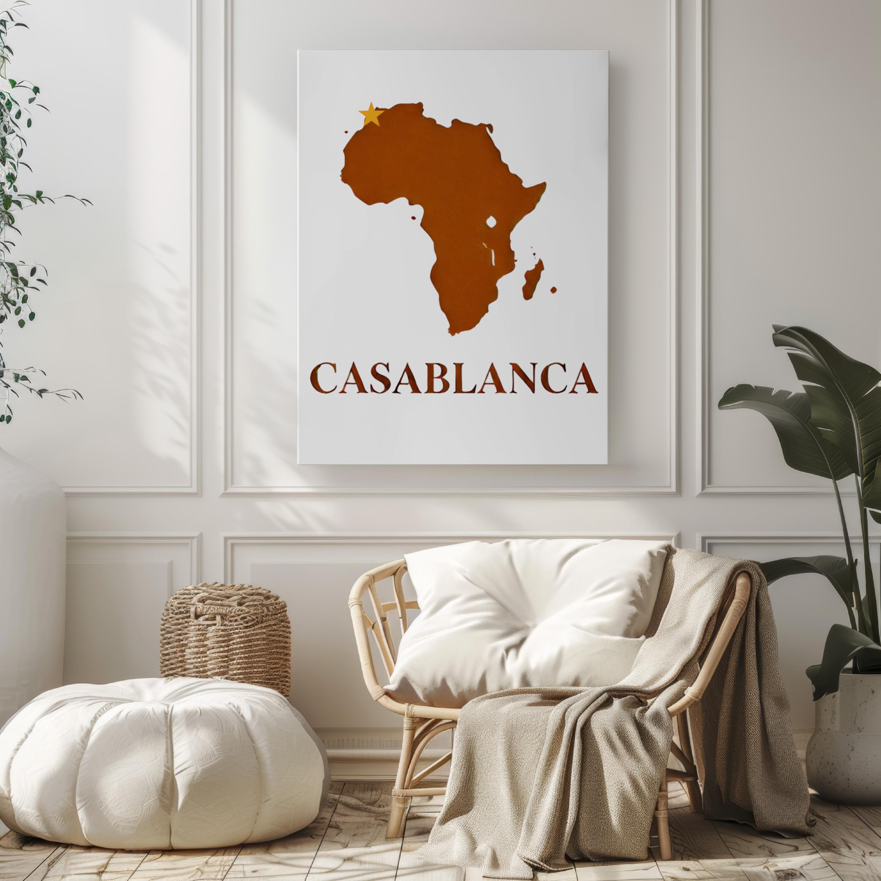 Africa Wall Art Casablanca Print - Travel Home Decor, Africa Gift, College Dorm & Housewarming Artwork