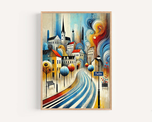 Tulln Art Wall Print - Austria City Travel Poster, European Artwork, Housewarming Gift, Tulln Wall Decor, Unique Travel Gift