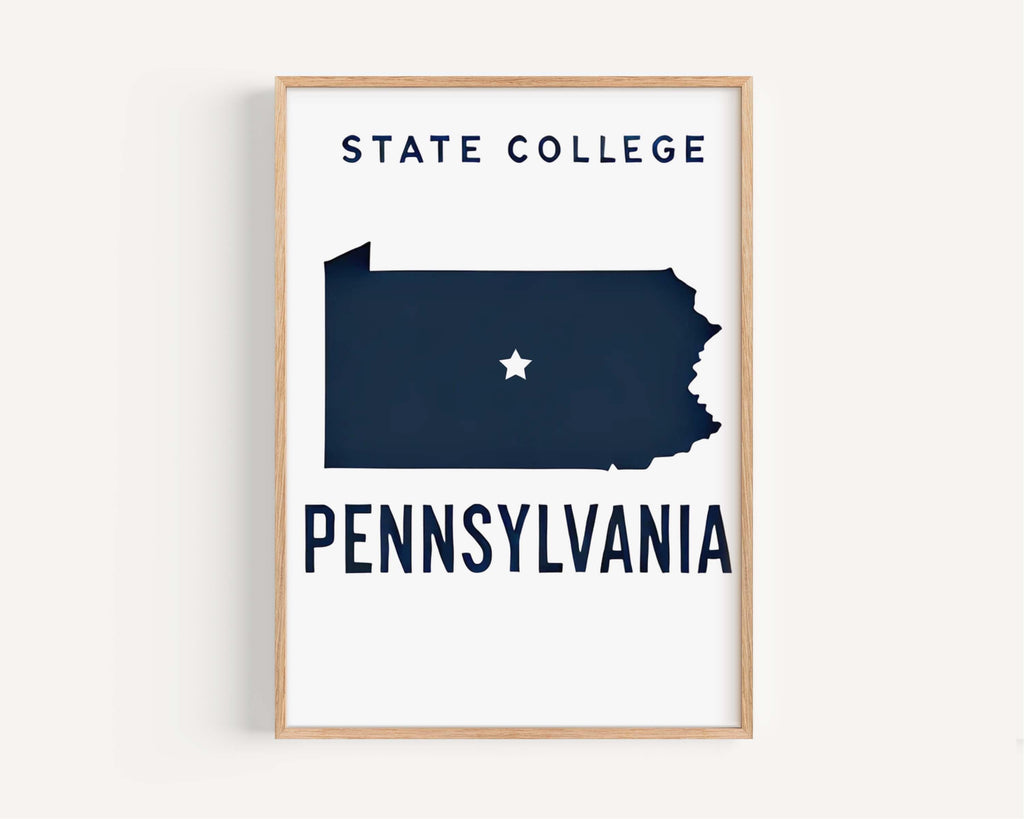State College Wall Art - State College, Pennsylvania, USA