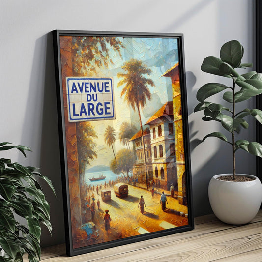 Bujumbura Wall Art, Avenue du Large Print, Burundi City Scene, Travel Souvenir, Home Decor, Gift for Travelers, Fine Art Poster
