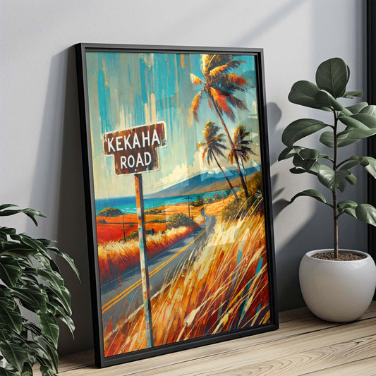 Kekaha Road Print - Kauai Wall Art Travel Poster, Hawaii Gift, Housewarming Decor, Tropical Landscape Printable Art