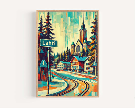 Lefka Wall Artwork Finland Print Travel Poster European City Gift Housewarming Decor Scandinavian Art